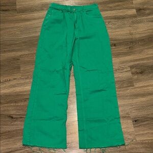 SHEIN Green Flare & Wide Leg Jeans